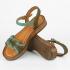 Sandale cu platforma de dama din material textil si interior piele naturala DiAmanti Aimee verzi